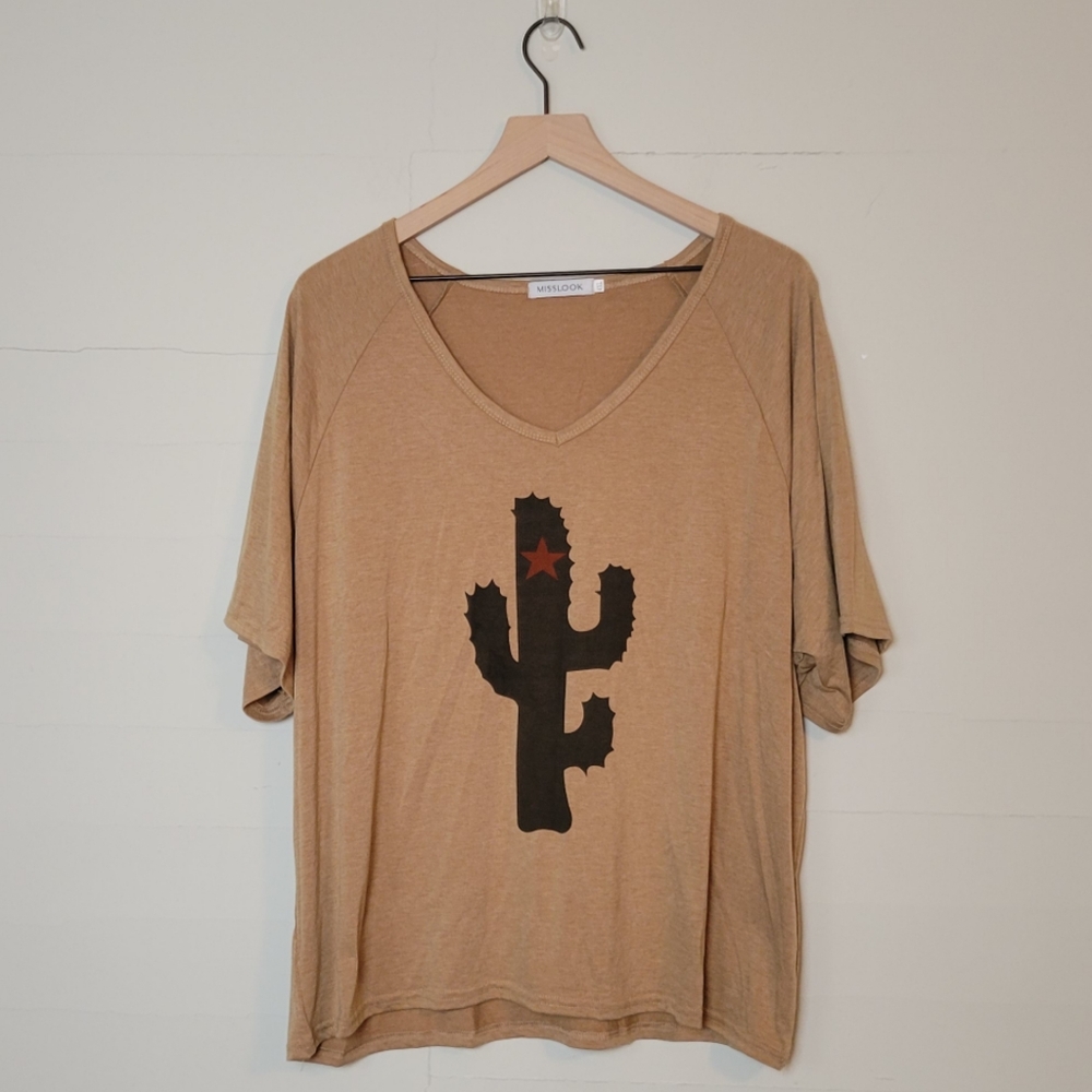 Misslook | Khaki Cactus Tee